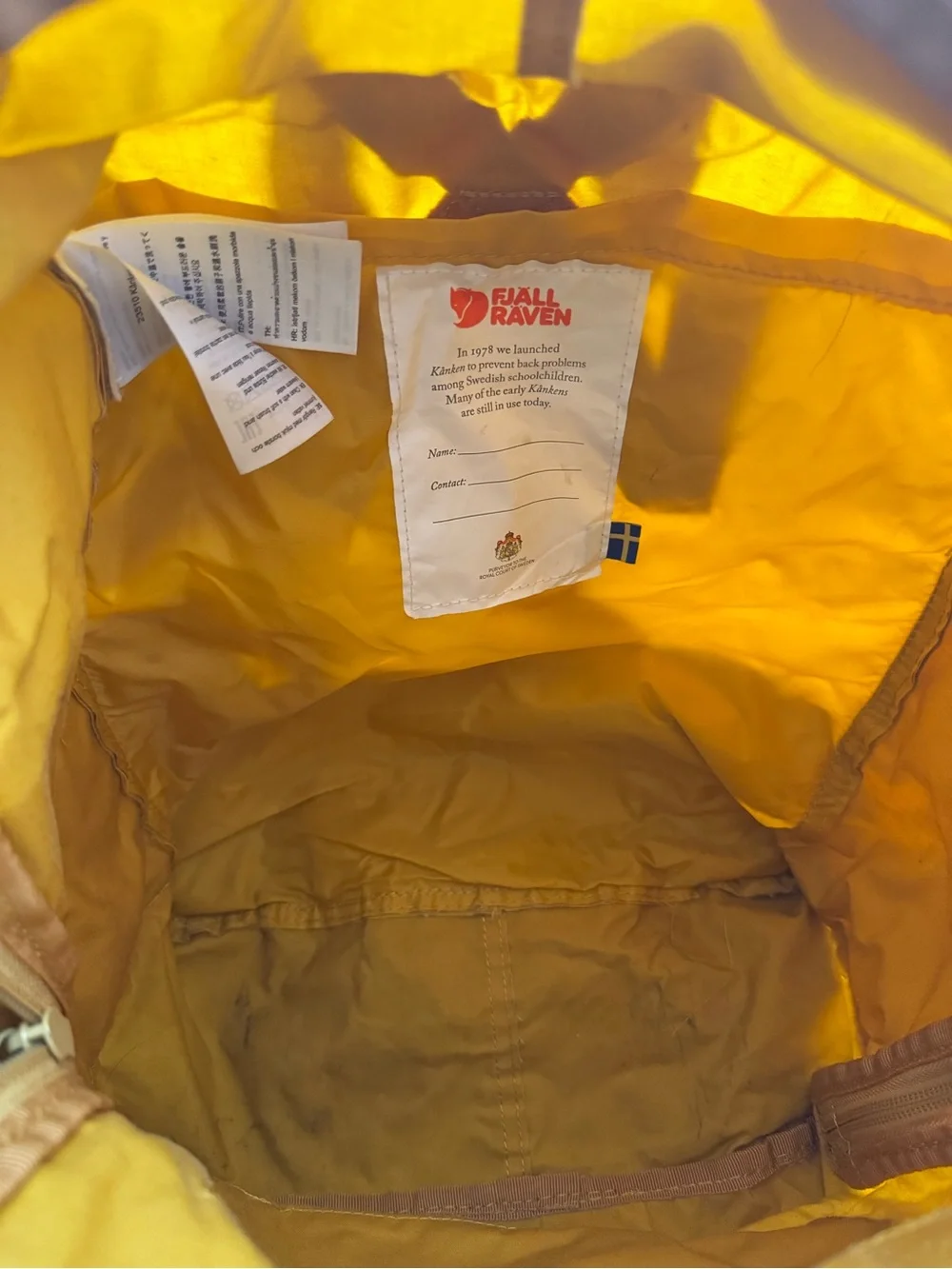 FjällRäven Kånken Laptop Backpack - Mustard Yellow